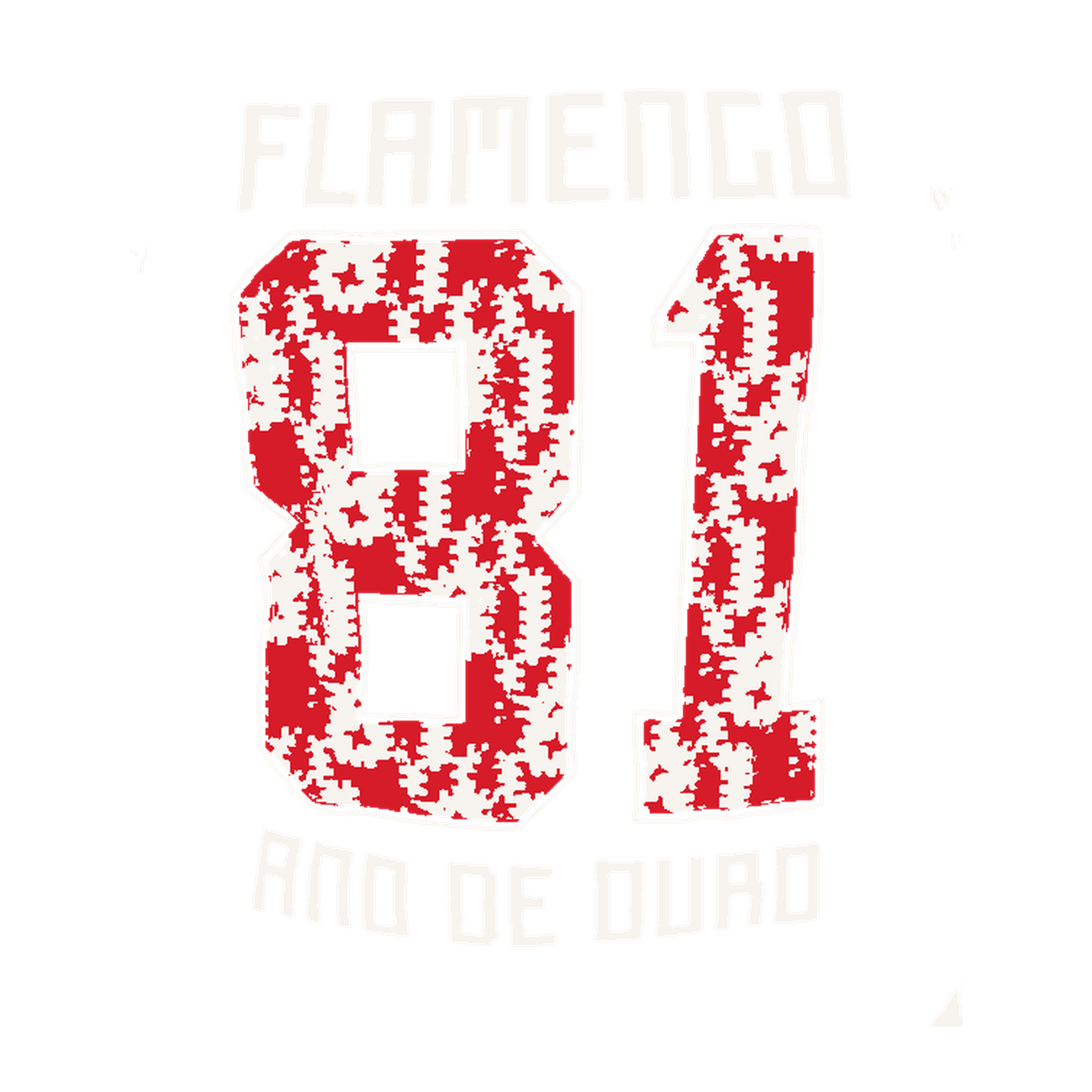 Arte de impressão em alta resolução para Camiseta infantil Flamengo 81 · Ano de Ouro | Flamengo
