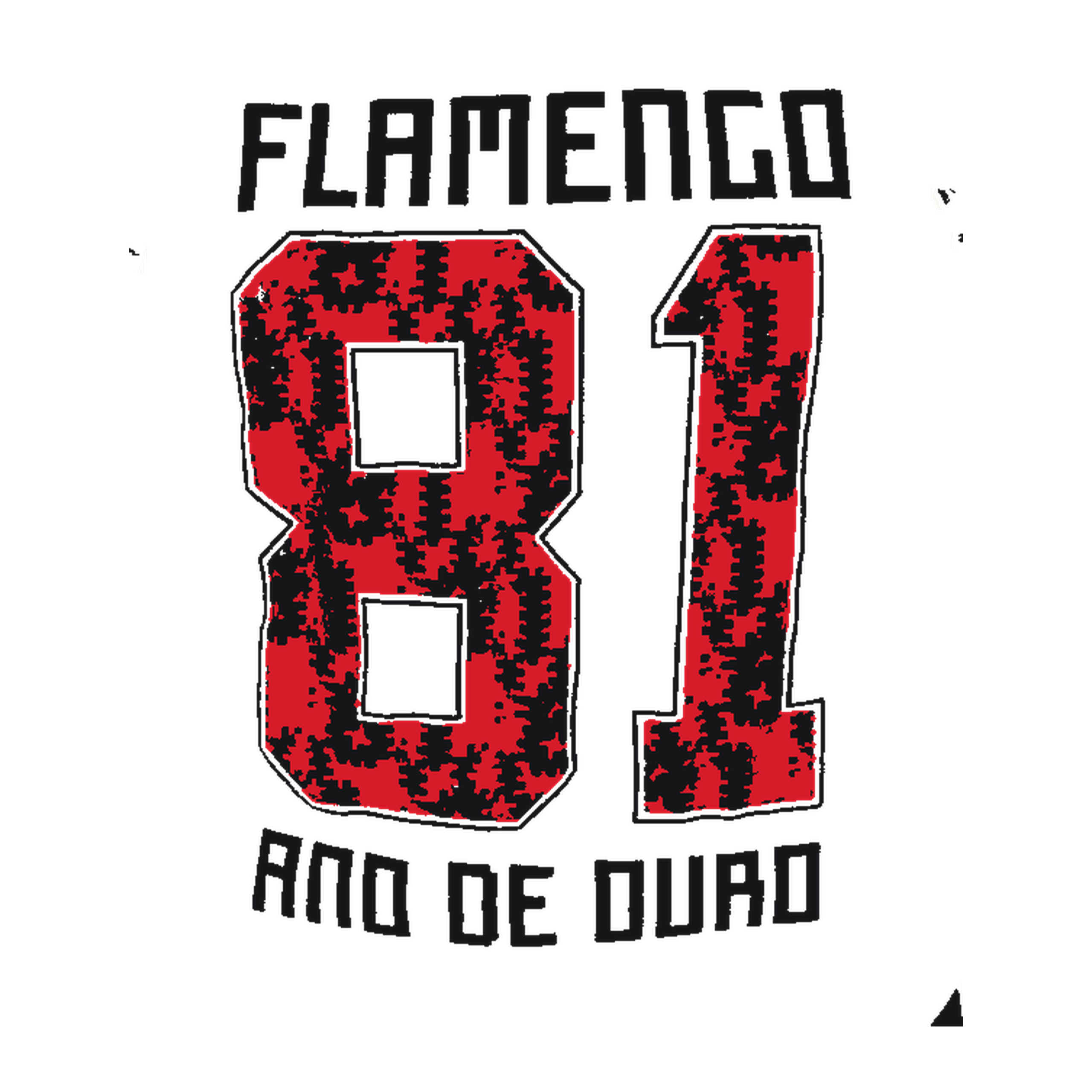 Arte de impressão em alta resolução para Camiseta dry Flamengo 81 · Ano de Ouro | Flamengo