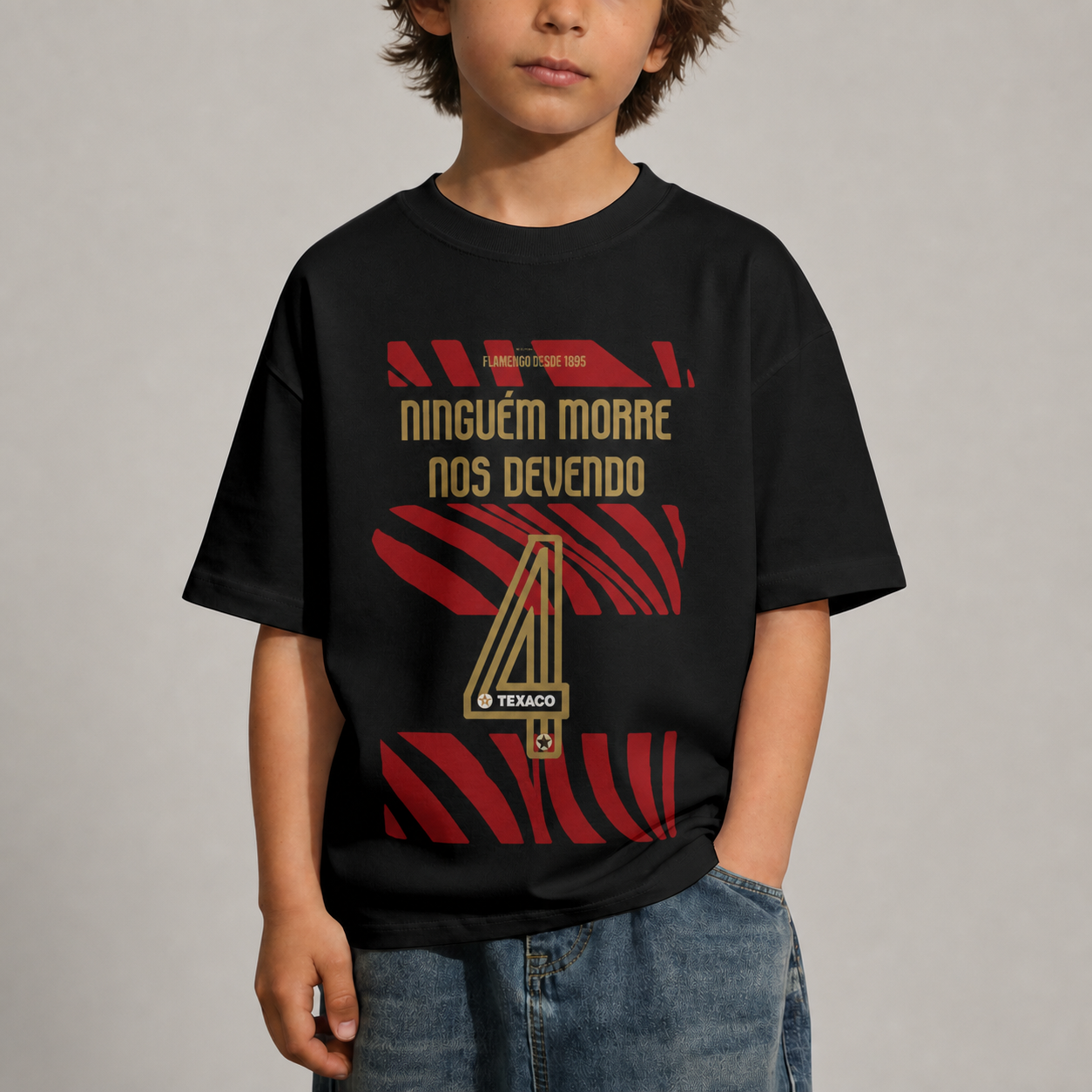 Camiseta infantil Ninguém Morre Nos Devendo | Flamengo