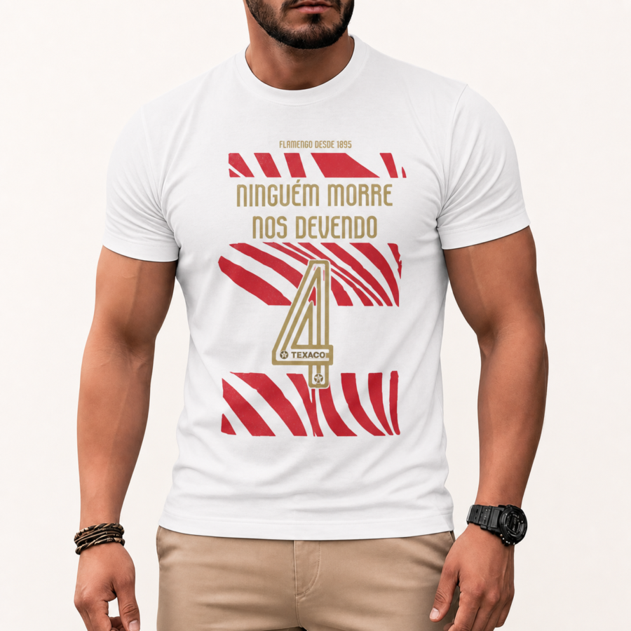 Camiseta infantil Zico 10 Retrô | Flamengo em fotografia comercial frontal