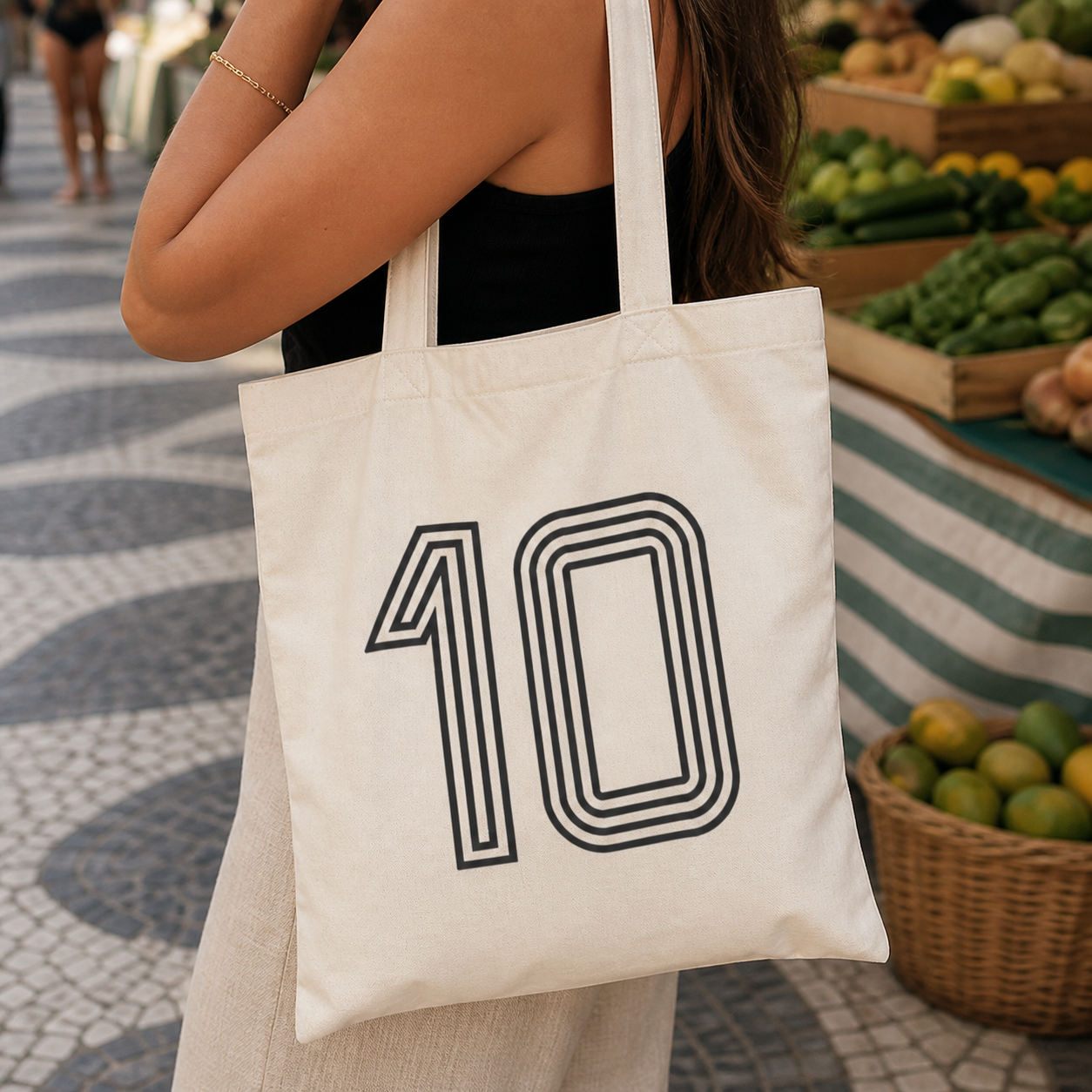 Ecobag Zico 10 Retrô | Flamengo em cena de uso no Brasil